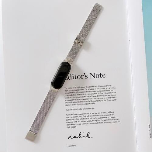 For Xiaomi Miband 5 4 3 Wrist Strap Stainless Steel Milanese Watchband with Frame Bracelet For Xiaomi Mi Band 5 correa de Straps