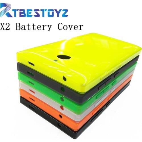 RTBESTOYZ Mobile Phone Housing For Nokia x2 Dual SIM RM-1013 X2DS Back Case Battery Cover Door With Side Bottons