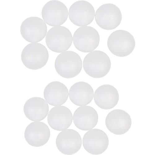 20pcs Polystyrene Foam Balls Christmas Ornaments Craft Solid Spheres 4cm 5cm