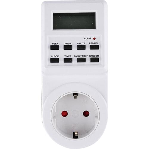Hot EU/US/UK/AU 230V Plug Switch Socket Plug-in Programmable Timer Switch Socket with Clock Summer Time Random Function