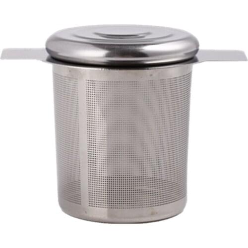 Stainless Steel Tea Infuser Filter Basket Fine Mesh Tea Strainer with 2 Handles Strainer 66CY