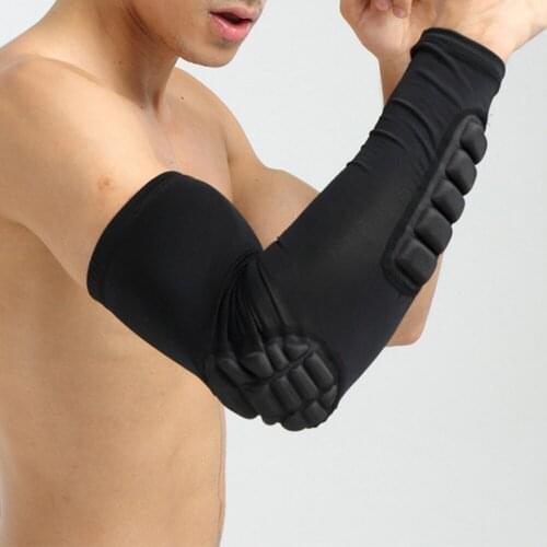 Sports Mens Arm Sleeve Elbow Pad Compression Oversleeve Breathable Gym Basketball Sun UV Protection Cover Bicycle Arm Warmer
