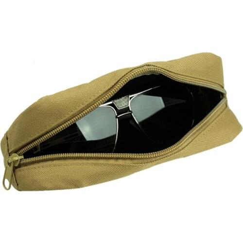 Tactical Sunglasses Case Zipper Eyeglasses Sunglasses Bag Glasses Box Sunglasses Protector Travel Pack Shockproof Case With Hook