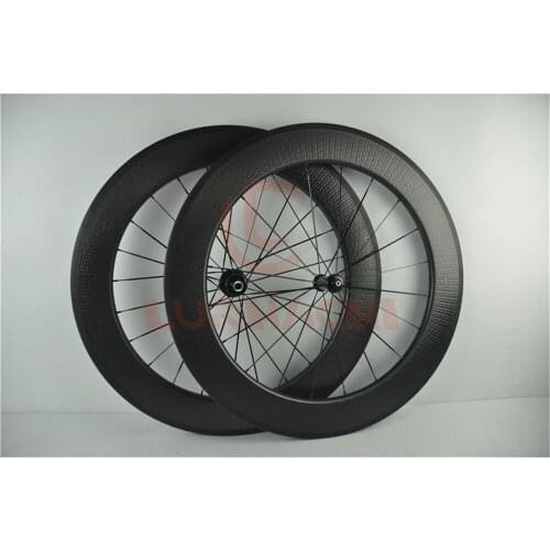 LURHACHI 80mm Dimple Wheels 700C 25mm Width Dimple Surface Carbon Wheels Road Bicycle Wheels With Powerway R36 Hubs
