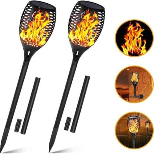 33LED Solar Lights Waterproof Flickering Flames Torches Light Outdoor Spotlights Landscape Decoration Lighting for Patio Pathway