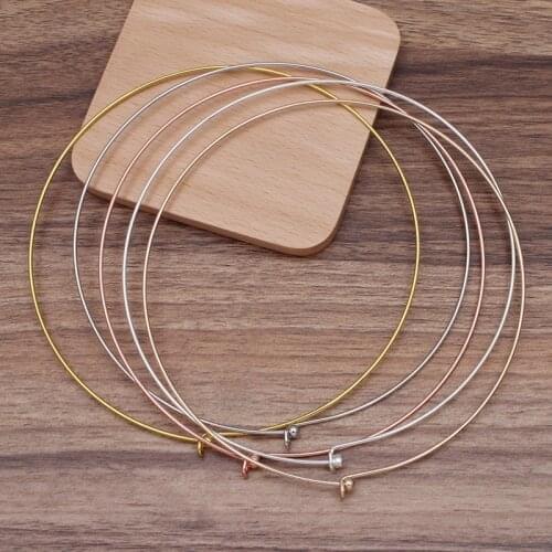 5pcs 130x1.2mm Metal Brass Choker Collar Necklace Jewelry Setting For Women Headwear Decorations