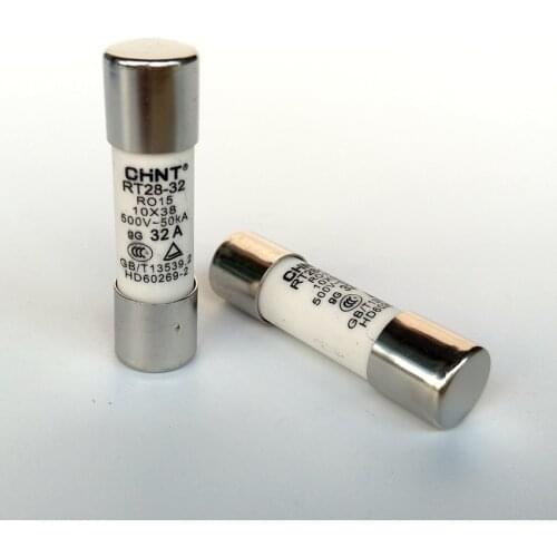 10pcs/lot CHINT RT28-32 (RO15, RT14-20) 32A Fuse Link 10X38 Fuse Fusible Core