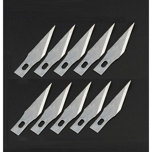 11# 10 pcs Blades Wood Carving Tools for Engraving Craft Sculpture Knife Cutting Tool PCB Repair Deburring Curved Edge Blade