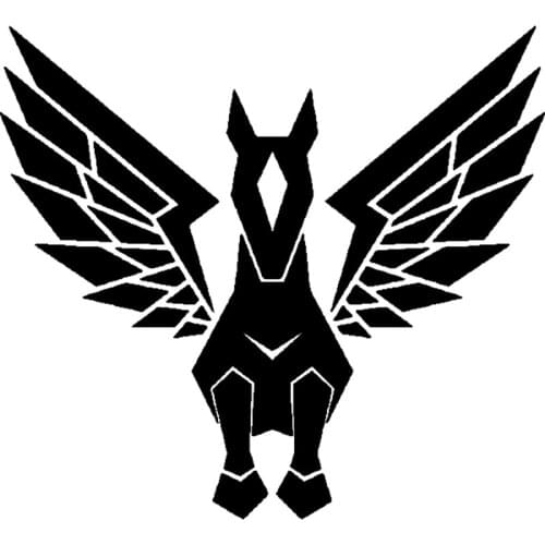 14.1cm*12.9cm Tribal Pegasus Unicorn Cartoon Car Sticker Vinyl