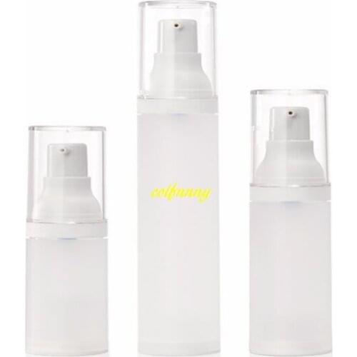 200pcs/lot 15ml 30ml 50ml Empty Matte Airless Pump Cosmetic Bottle Travel Lotion Cream Bottles Vacuum Toiletries Container