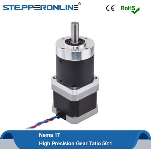 50:1 High Precision Planetary Gearbox Nema 17 Stepper Motor 42 Motor Extruder 4-lead 1.68A L=39mm for 3D Printer