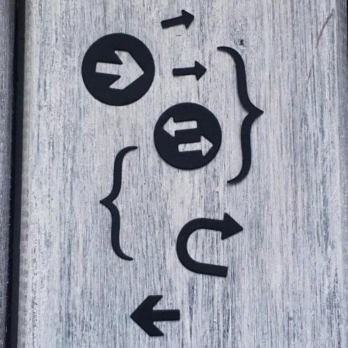 ArtScrap Pointers 5 pcs For Man Metal Cutting Dies DIY Scrapbooking Card Decorative Die Cuts