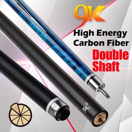 PREOAIDR 9K Billiard Pool Cue &Carbon Maple Shaft 11.75/ 12.75mm 8 Pieces in 1 Laminated Technology Uni-loc With Joint Protecto