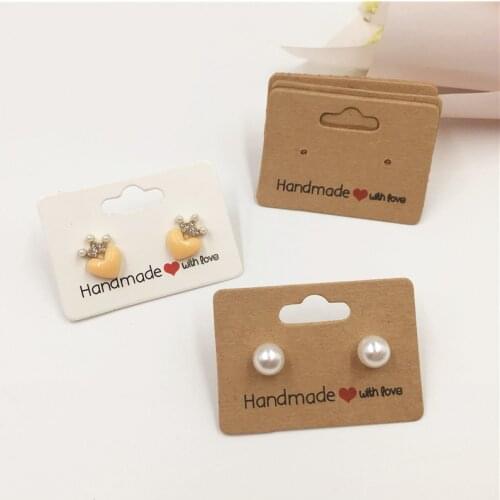 Wholesale 200pcs/lot Two size Jewelry Paper Cards Fashion Earring Card Nice Jewelry Eardrop Display Packaging lovely Cards