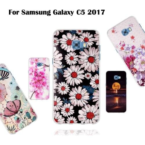 TPU Case For Samsung Galaxy C5 2017 / C5 Pro C5010 5.2 inch Soft Silicon Cover Back Phone Cases 3D Relief Pattern Animal Shells