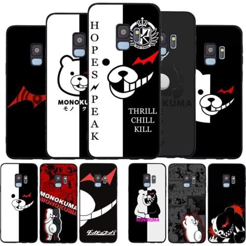 Cute Kumamon Danganronpa Monokuma Black TPU Soft Phone Case For Samsung Galaxy S20 S10 S9 S8 Plus Lite NOTE 10 9 8 S7 EDGE