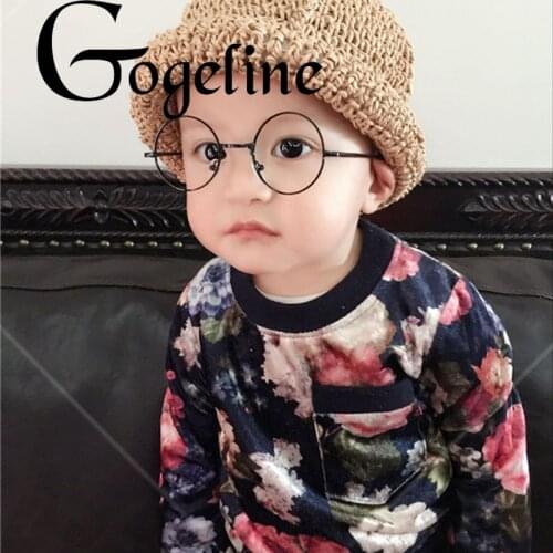 2020 Metal Anti-blue Round Children Glasses Frame Baby Boys Girls Eyeglasses Frame Myopia Optical Transparent Glasses For Kids