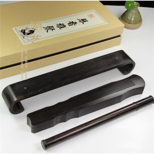 Ebony rosewood incense lying seven Guqin creative line carving base package line a monolith burner