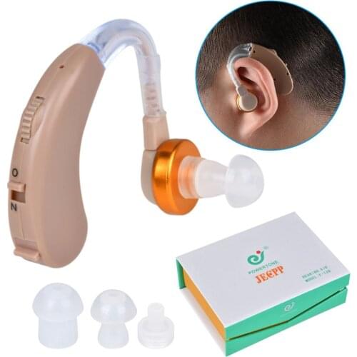 F-138 Sound Amplifier Hearing Aids In Ear Hearing Enhancement Device Battery Powered with Storage Case For The Elderly