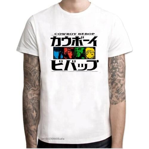 Japan Cowboy Bebop Vaporwave Streetwear Anime Aesthetic Funny Men 90S Vintage T Shirt Summer Tops Camisetas Hombre