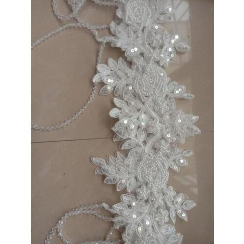 JaneVini 2020 Fashion Bridal Collar Necklace Luxury Handmade Flowers Beaded Women Big Shoulder Chain Wedding Jewelry Accessories