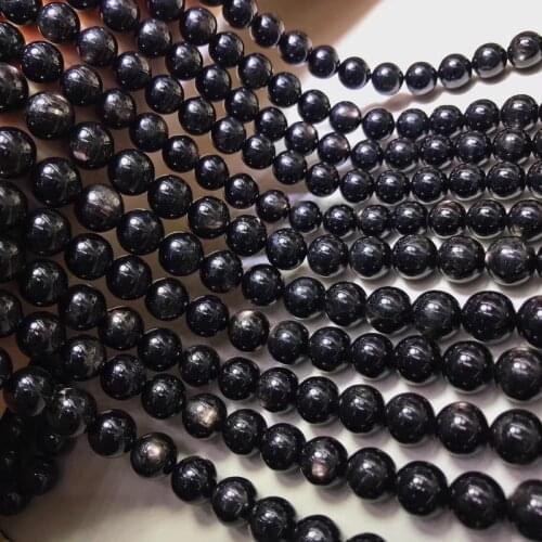 8 10 12 mm round natural stone Hyperstene beads suitable for jewelry bracelet DIY production