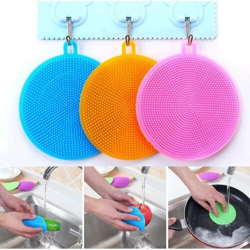 Multi-functional silicone dishwashing brush oil-free silicone rag brush pot artifact washing pot cleaning cloth decontamination