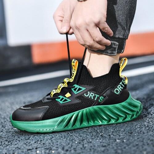 2021 Men Vulcanize Shoes Breathable Air Mesh Casual Non-slip Flats Shoes Sport Men Light Sneakers Lace Up Walking Trainers 39-46