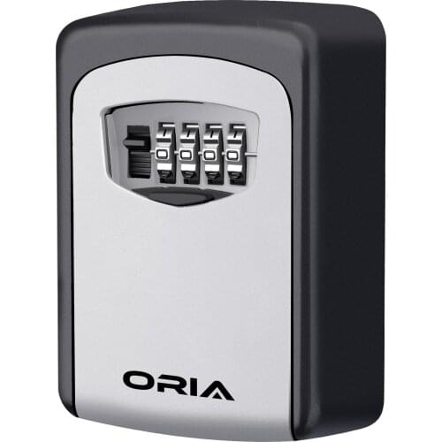ORIA 4 Digit Combination Durable Key Storage Lock Box Wall Mounted Safety Key Lock Box Large Storage Capacity
