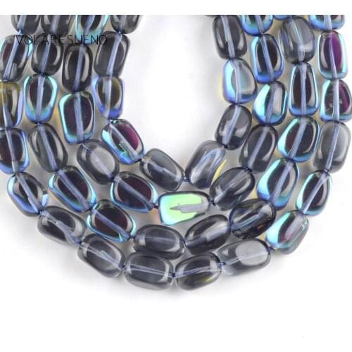 Natural Stone Smooth Grey Moonstone Irregular Beads For Jewelry Making Spacer Loose Beads Diy Bracelet Jewellery Strand 15"