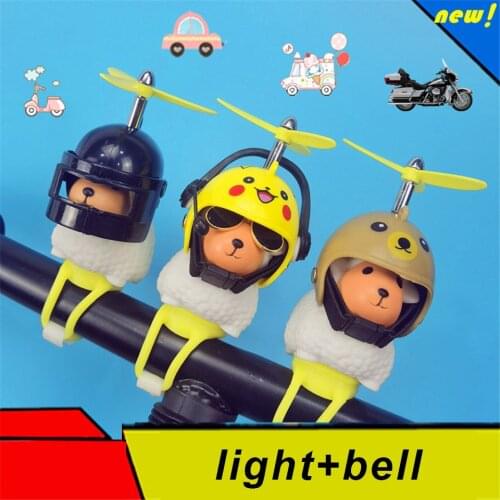 Lovely Sheep Standing Rubber Bicycle Riding Safety Bell Car Decoration Ornaments Road Cycling Broken Wind Helmet Small Air Horn