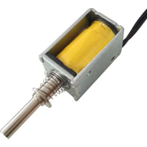 Easy Operation Open Frame Actuator Linear Durable Push Pull Tools Solenoid Electromagnet Mini Electric Magnet DC Through Type