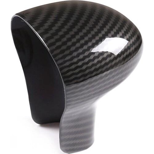 Car Gear Shift Knob Cover Shifter Handle Knob Cap Carbon Fiber Styling for - A4L A6 Q5