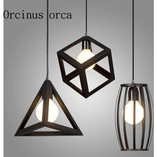 Nordic restaurant lights three creative clothing shop window bar bedroom single head small hanging lamps