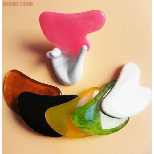 Natural Jade Guasha Scrapping Plate Massager Face Meridian Plate Tools New