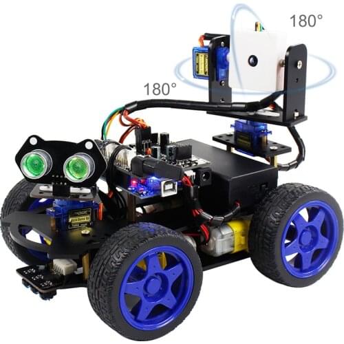 BlueRaven Roboduino Uno R3 Smart Robot Car Kit Toy Car Robotic Kit Supports Scratch With Wifi Camera Remote Control For Arduino