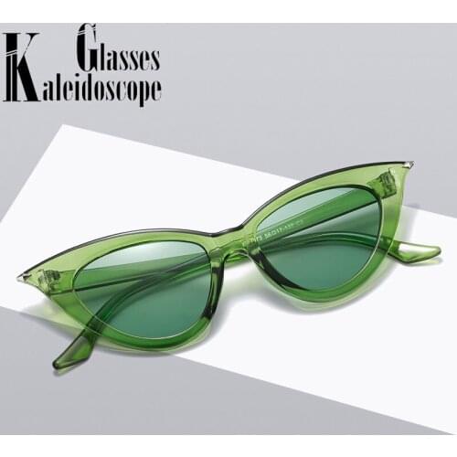 Vintage Cat Eye Sunglasses Women Men Small Frame Female Shades Eyewear Decorative Eyeglasses Fashion Sun Glasses UV400