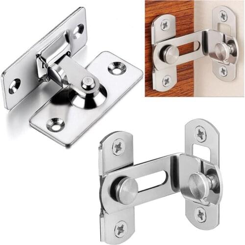 1pc Barn Door Cast Metal Hook Latch Lock Texture Country Rustic Decoration Ornament Toilet Doors Right Angle Sliding Door Buckle