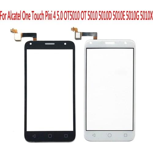 10 Pcs For Alcatel One Touch Pixi 4 5.0 OT5010 OT 5010 5010D 5010E 5010G 5010X Touch Screen Panel Digitizer Sensor Glass Lens