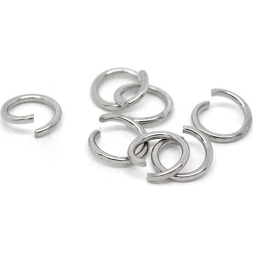 200Pcs Stainless Steel 9mm Jewelry Findings Open Single Loops Jump Rings & Split Ring For jewelry Making DIY Accessories