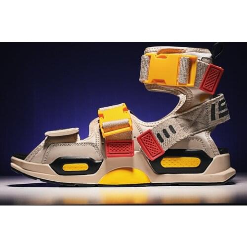 2020 Autumn personalized high-top sandals Korean style trendy mens casual breathable sandals ins daddy shoes sandals