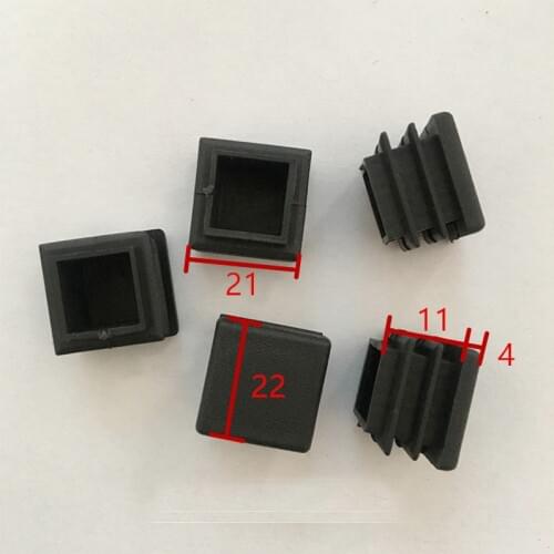 22x22mm Furniture Dustproof Mat Plastic Square Pipe Plug Tube Cover Fittings 20pcs