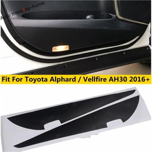 Accessories For Toyota Alphard / Vellfire AH30 2016 - 2020 Car Interior Door Anti Kick Pad Side Edge Film Protector Cover Trim