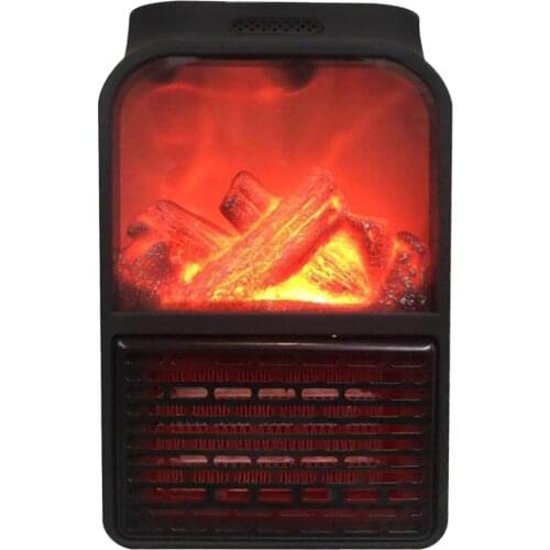 Mini Electric Wall-outlet Flame Heater EU Plug-in Air Warmer PTC Ceramic Heating Stove Radiator Household Wall Handy Fan show