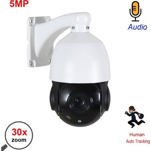 5MP 2MP 1080P PTZ IP Camera Outdoor 30x Zoom AI Human Detect auto tracking Camera H.265 P2P ONVIF Audio 2MP Security CCTV Camera