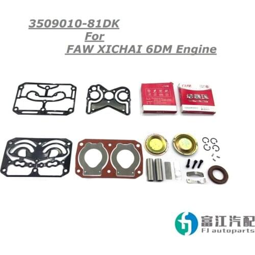 Air Compressor Repair Kit 3509010-81DK for FAW XICHAI 6DM Diesel Engine Accessories Autoparts suit for AOWEI J6P Trucks Tractor
