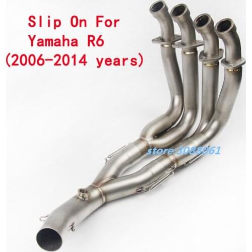 YZF-R6 Connector Front Link Pipe For Yamaha YZF R6 2006- 2014 Motorcycle Exhaust Muffler Escape Header Pipe Without Exhaust