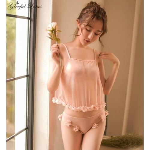 Lenceria Lingerie Set Sexy Underwear Fantastic Transparent Hot Erotic Flower Women Baby Doll Stripper Sex Shop Exotic Apparel