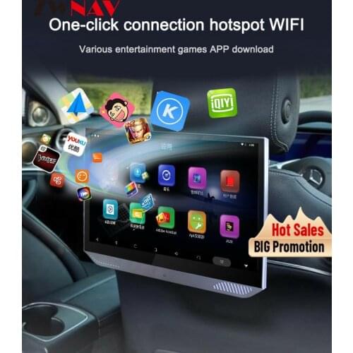13.3" Android 7.1 car headrest Monitor 1080P HD touch screen WIFI BT AV/USB/SD Car display HDMI USB ultra-thin MP5 video player