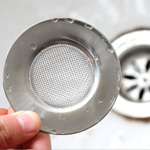 Stainless Steel Mesh Sink Strainer Drain Bathtub Hair Catcher Stopper Shower Drain Hole Filter Trap Kitchen Metal Sink Strainer